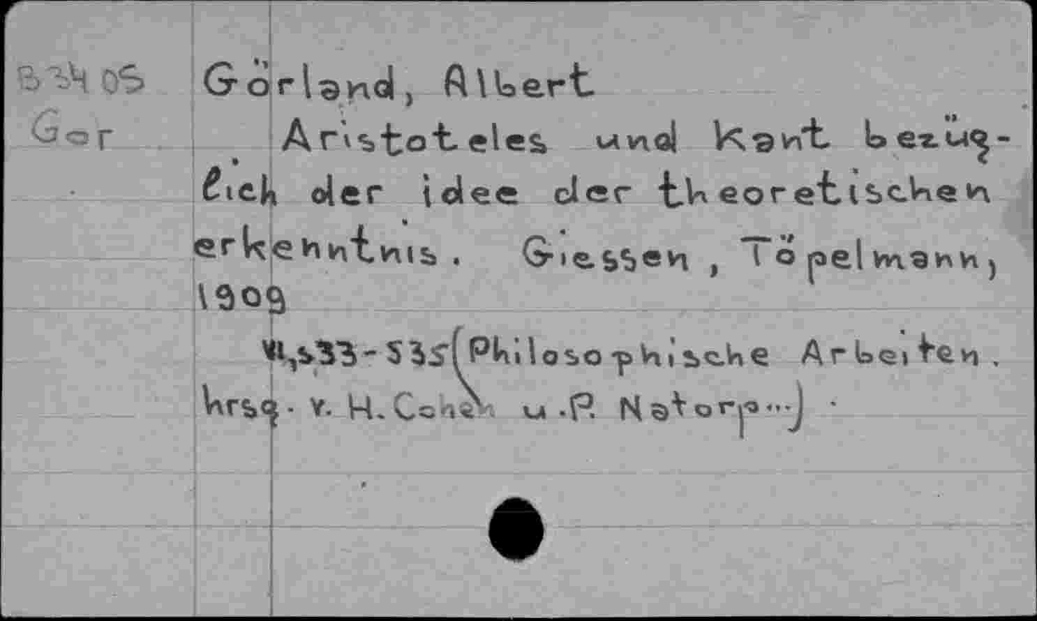 ﻿öS
зо Г
Gorlgnol) AiUert
Ar^tot. des, vivial кэи! Ь>егы<^ £‘C-k oler idee der t,U eoretiSC-Иеи
егкеип"Еп1ь . (>»е.ьъец , 1оре1ьт.аъи V3O9
S3s( Pki lose та hi ьс.Ие А г L> <2» l'a и